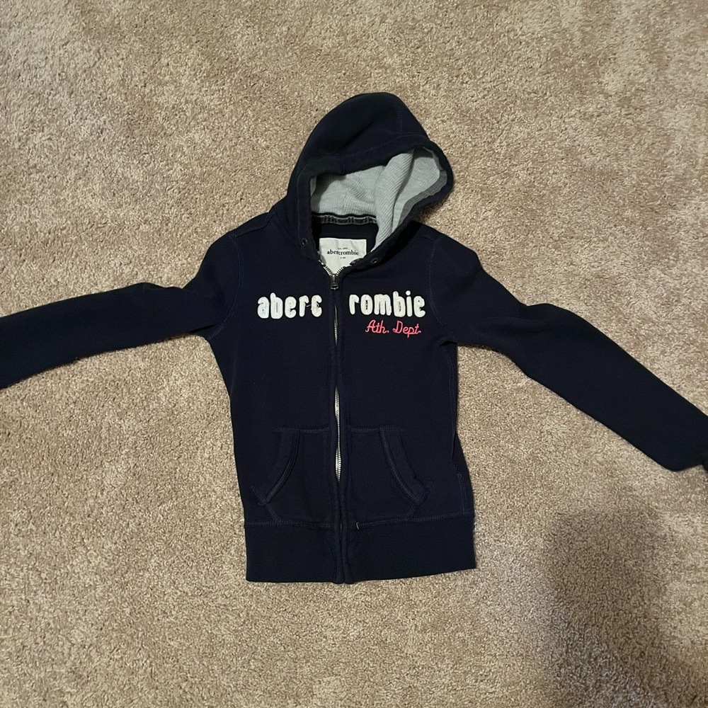 Abercrombie & Fitch Kids Dark Blue Zip-Up Hoodie